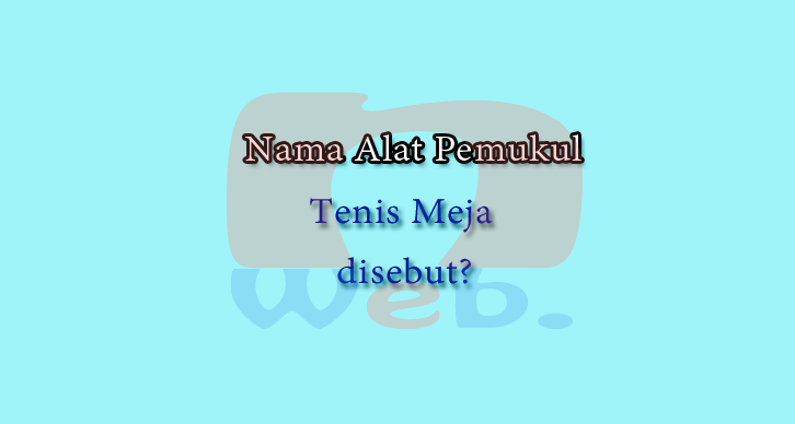 Nama Alat Pemukul Tenis Meja disebut